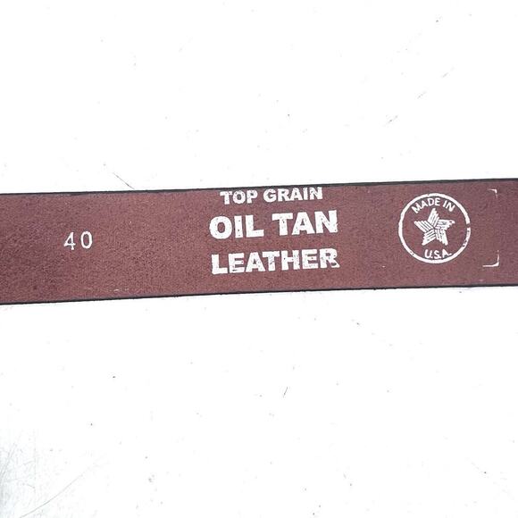 Vintage Black Leather Hip Hook Belt with Removable Pewter Buckle Womens 40\